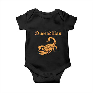 Quesadillas Scorpion Baby Onesie Burnt Orange Southwestern TS14 Black Print Your Wear