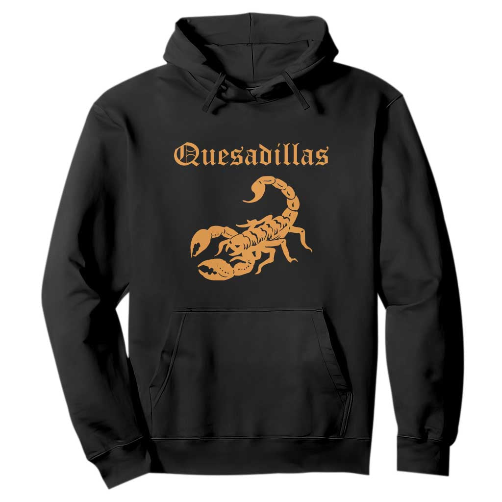 Quesadillas Scorpion Hoodie Burnt Orange Southwestern TS14 Black Print Your Wear
