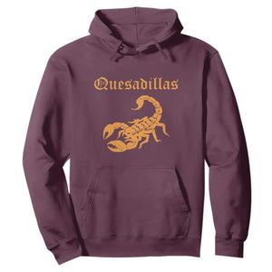 Quesadillas Scorpion Hoodie Burnt Orange Southwestern TS14 Maroon Print Your Wear