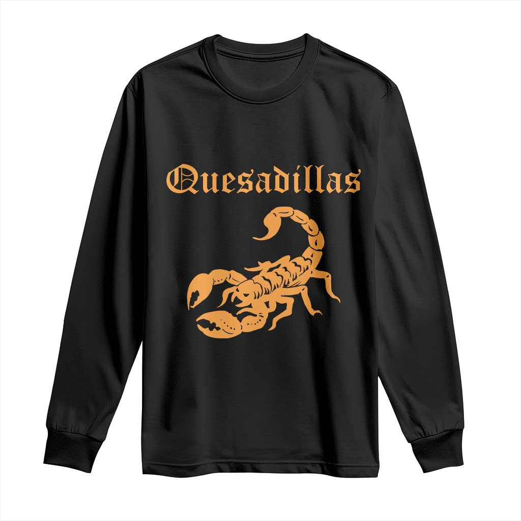 Quesadillas Scorpion Long Sleeve Shirt Burnt Orange Southwestern TS14 Black Print Your Wear