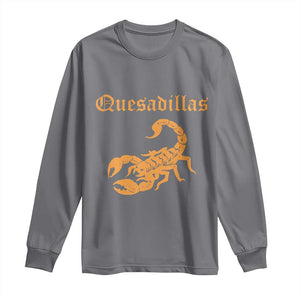 Quesadillas Scorpion Long Sleeve Shirt Burnt Orange Southwestern TS14 Charcoal Print Your Wear