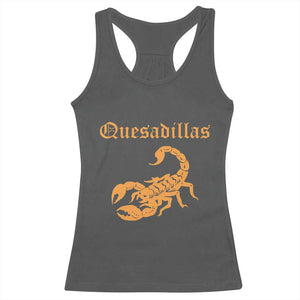 Quesadillas Scorpion Racerback Tank Top Burnt Orange Southwestern TS14 Dark Heather Print Your Wear