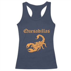Quesadillas Scorpion Racerback Tank Top Burnt Orange Southwestern TS14 Navy Print Your Wear