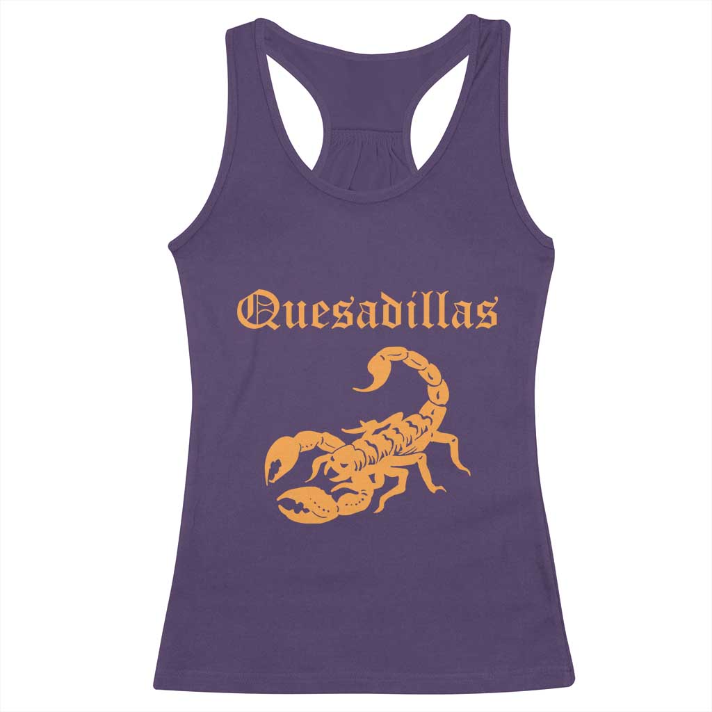 Quesadillas Scorpion Racerback Tank Top Burnt Orange Southwestern TS14 Purple Print Your Wear