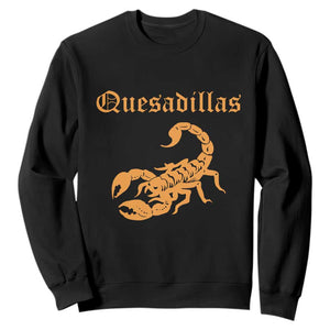 Quesadillas Scorpion Sweatshirt Burnt Orange Southwestern TS14 Black Print Your Wear
