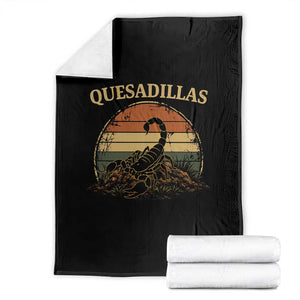 Quesadillas Scorpion Throw Blanket Southwestern Desert Food TS14 Black Print Your Wear