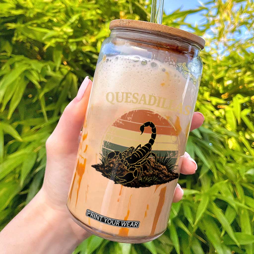 Quesadillas Scorpion Glass Can Southwestern Desert Food TS14 Black Print Your Wear