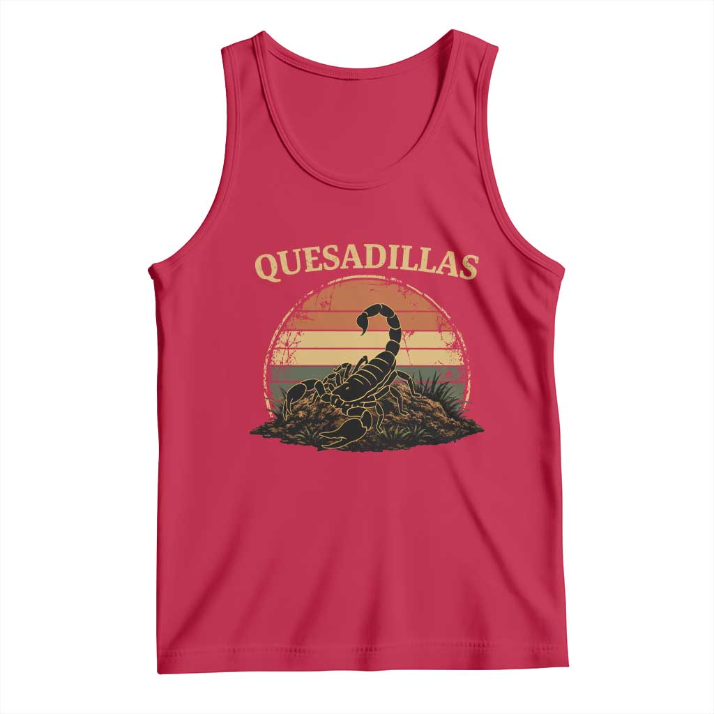 Quesadillas Scorpion Tank Top Southwestern Desert Food TS14 Red Print Your Wear