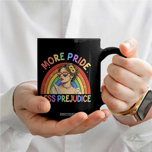 More Pride Less Prejudice Coffee Mug Pride Month LGBTQ Gay Lesbian TS14 Print Your Wear