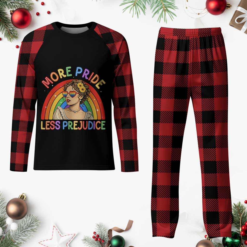 More Pride Less Prejudice Plaid Pajama Set Pride Month LGBTQ Gay Lesbian TS14 Buffalo Plaid Print Your Wear