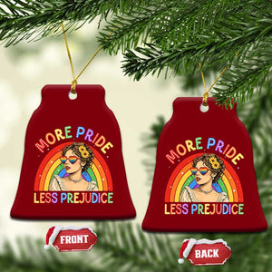 More Pride Less Prejudice Ceramic Ornament Pride Month LGBTQ Gay Lesbian TS14 Print Your Wear