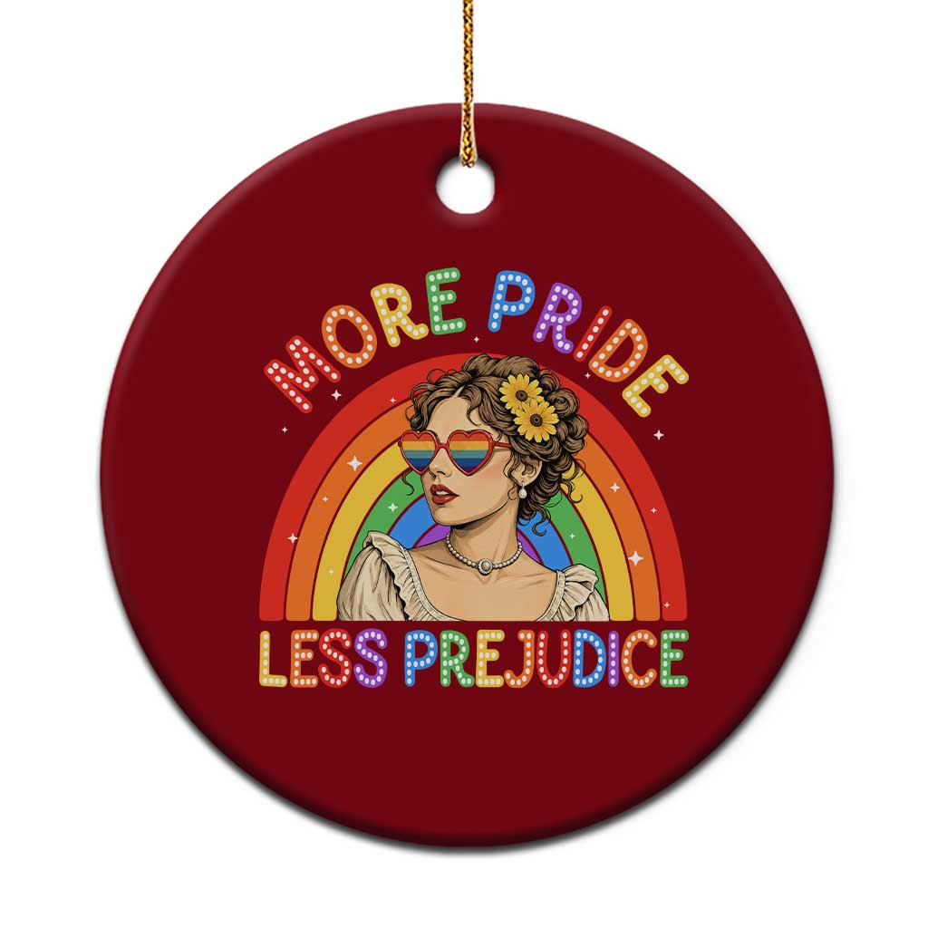 More Pride Less Prejudice Ceramic Ornament Pride Month LGBTQ Gay Lesbian TS14 1pc Red Print Your Wear