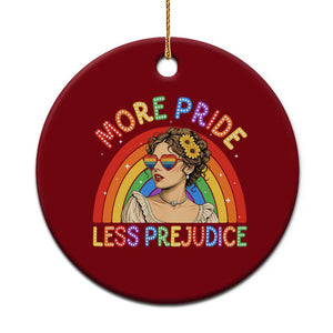 More Pride Less Prejudice Ceramic Ornament Pride Month LGBTQ Gay Lesbian TS14 1pc Red Print Your Wear