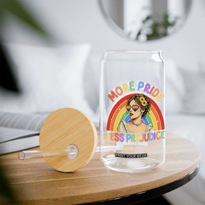 More Pride Less Prejudice Glass Can Pride Month LGBTQ Gay Lesbian TS14 Print Your Wear