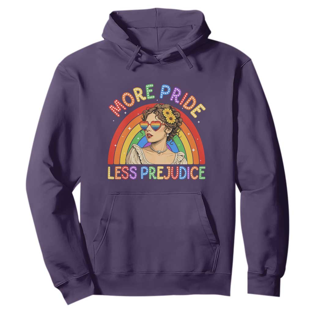 More Pride Less Prejudice Hoodie Pride Month LGBTQ Gay Lesbian TS14 Purple Print Your Wear