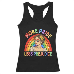 More Pride Less Prejudice Racerback Tank Top Pride Month LGBTQ Gay Lesbian TS14 Black Print Your Wear