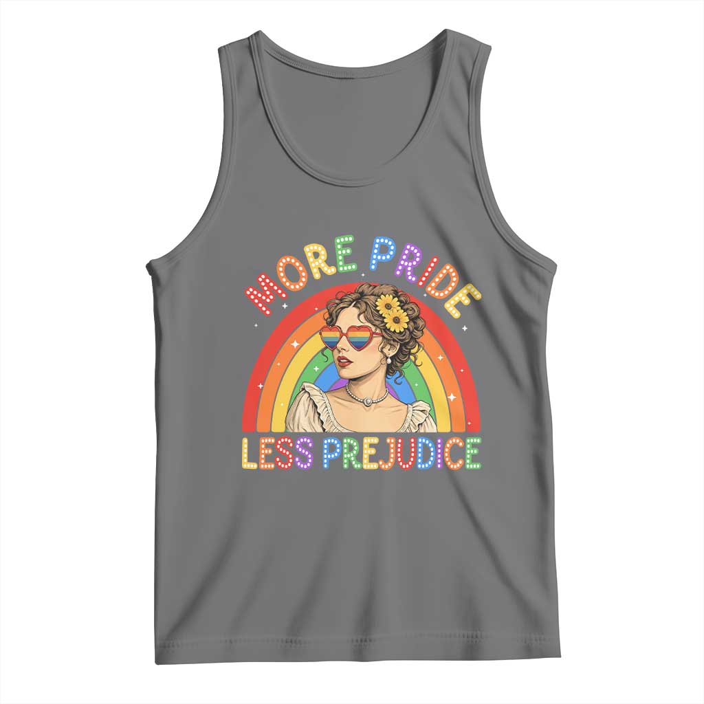 More Pride Less Prejudice Tank Top Pride Month LGBTQ Gay Lesbian TS14 Black Heather Print Your Wear