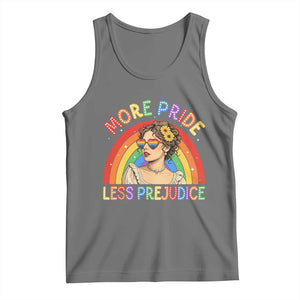 More Pride Less Prejudice Tank Top Pride Month LGBTQ Gay Lesbian TS14 Black Heather Print Your Wear