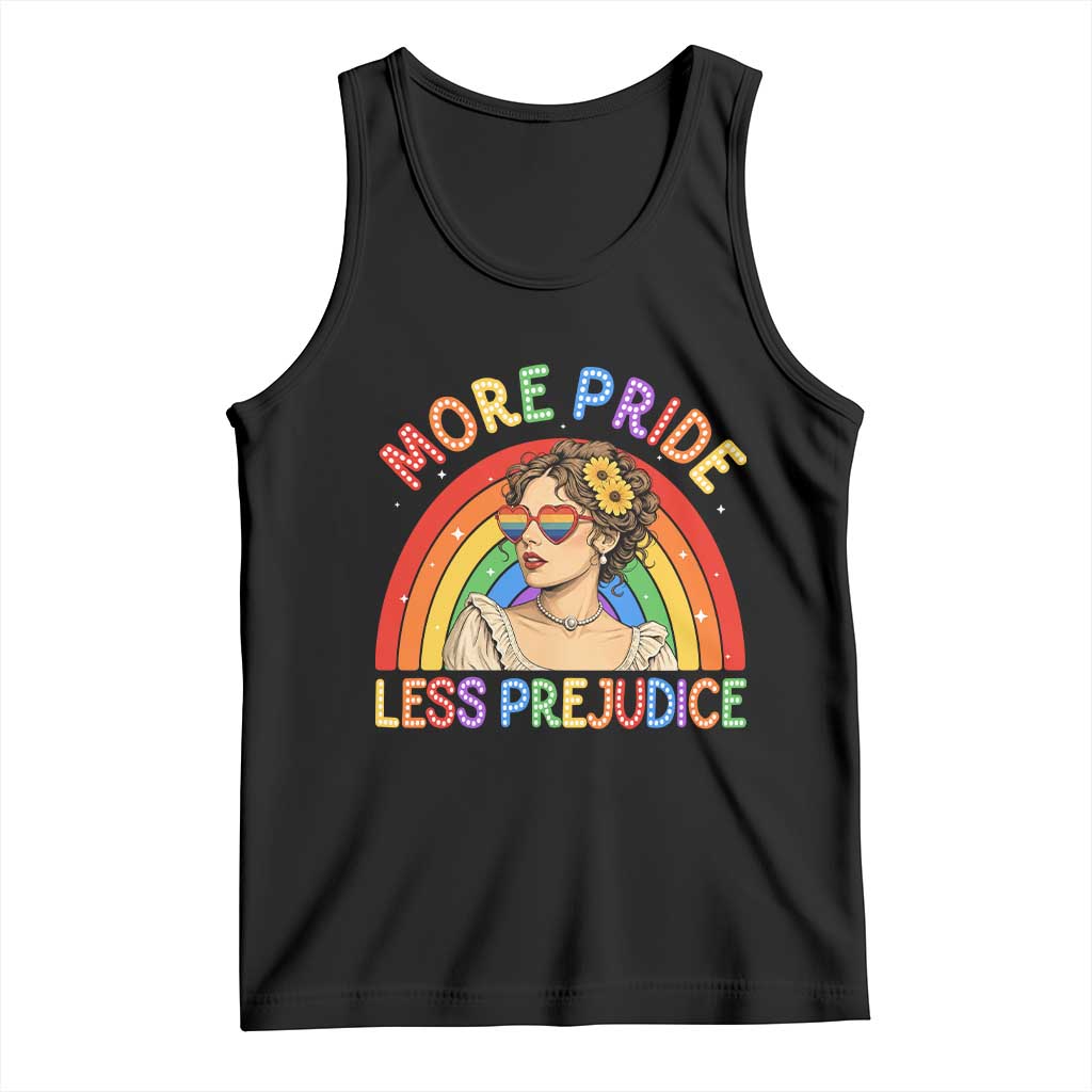 More Pride Less Prejudice Tank Top Pride Month LGBTQ Gay Lesbian TS14 Black Print Your Wear