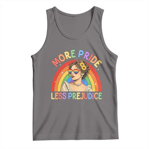 More Pride Less Prejudice Tank Top Pride Month LGBTQ Gay Lesbian TS14 Deep Heather Print Your Wear