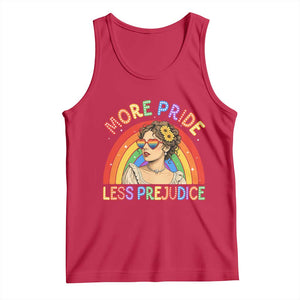 More Pride Less Prejudice Tank Top Pride Month LGBTQ Gay Lesbian TS14 Red Print Your Wear