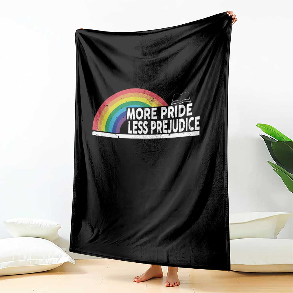 More Pride Less Prejudice Throw Blanket Pride Month LGBTQ TS14 Print Your Wear