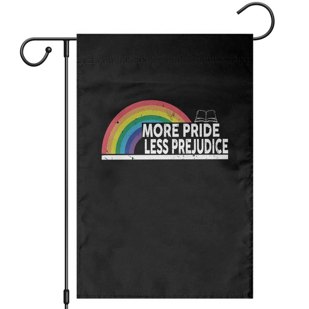 More Pride Less Prejudice Garden Flag Pride Month LGBTQ TS14 Black Print Your Wear
