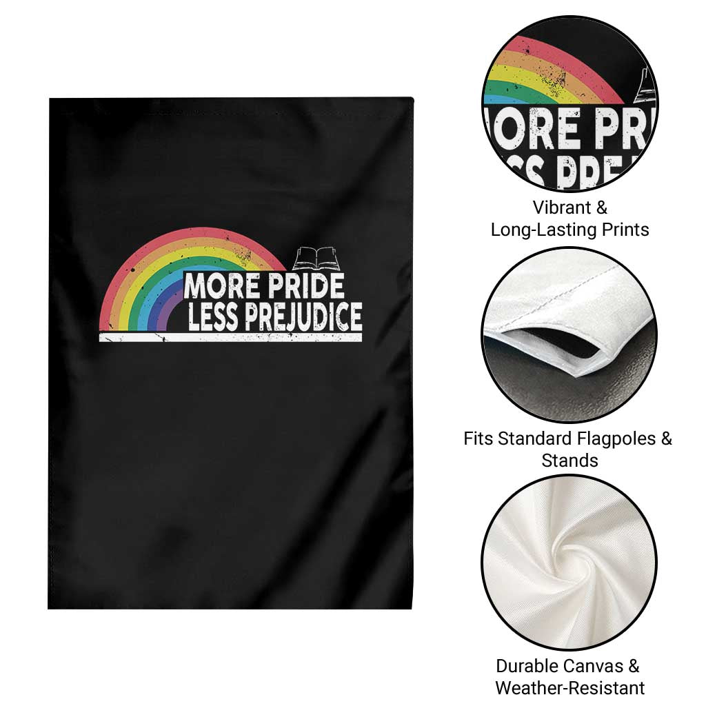 More Pride Less Prejudice Garden Flag Pride Month LGBTQ TS14 Print Your Wear