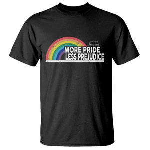 More Pride Less Prejudice T Shirt Pride Month LGBTQ TS14 Black Print Your Wear