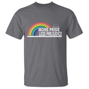 More Pride Less Prejudice T Shirt Pride Month LGBTQ TS14 Charcoal Print Your Wear