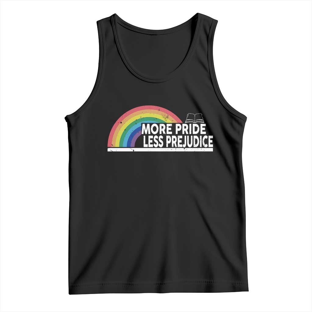 More Pride Less Prejudice Tank Top Pride Month LGBTQ TS14 Black Print Your Wear