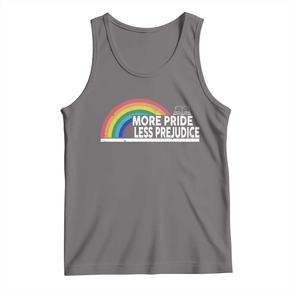 More Pride Less Prejudice Tank Top Pride Month LGBTQ TS14 Deep Heather Print Your Wear
