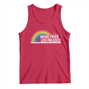More Pride Less Prejudice Tank Top Pride Month LGBTQ TS14 Red Print Your Wear