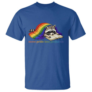 More Pride Less Prejudice T Shirt LGBT Raccoon Book Lover TS14 Royal Blue Print Your Wear
