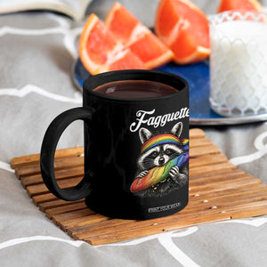 Faguette LGBTQ Coffee Mug Funny Pride Raccoon Rainbow TS14 Print Your Wear