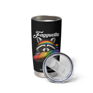 Faguette LGBTQ Tumbler Cup Funny Pride Raccoon Rainbow TS14 Print Your Wear