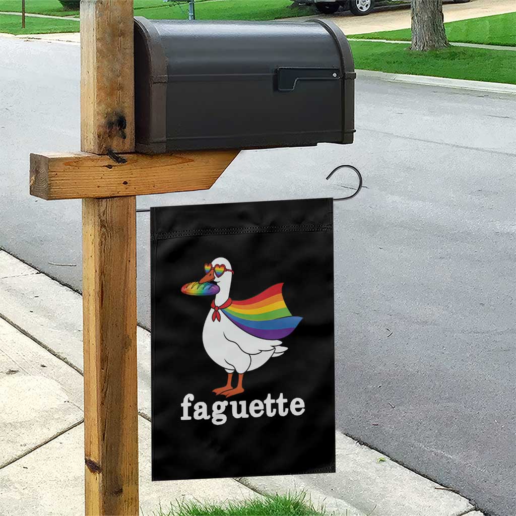 Faguette LGBTQ Garden Flag Funny Pride Goose Rainbow TS14 Print Your Wear