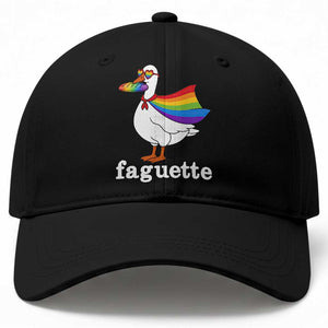 Faguette LGBTQ Baseball Cap Funny Pride Goose Rainbow TS14 Print Your Wear