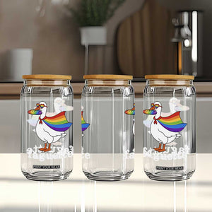 Faguette LGBTQ Glass Can Funny Pride Goose Rainbow TS14 Print Your Wear