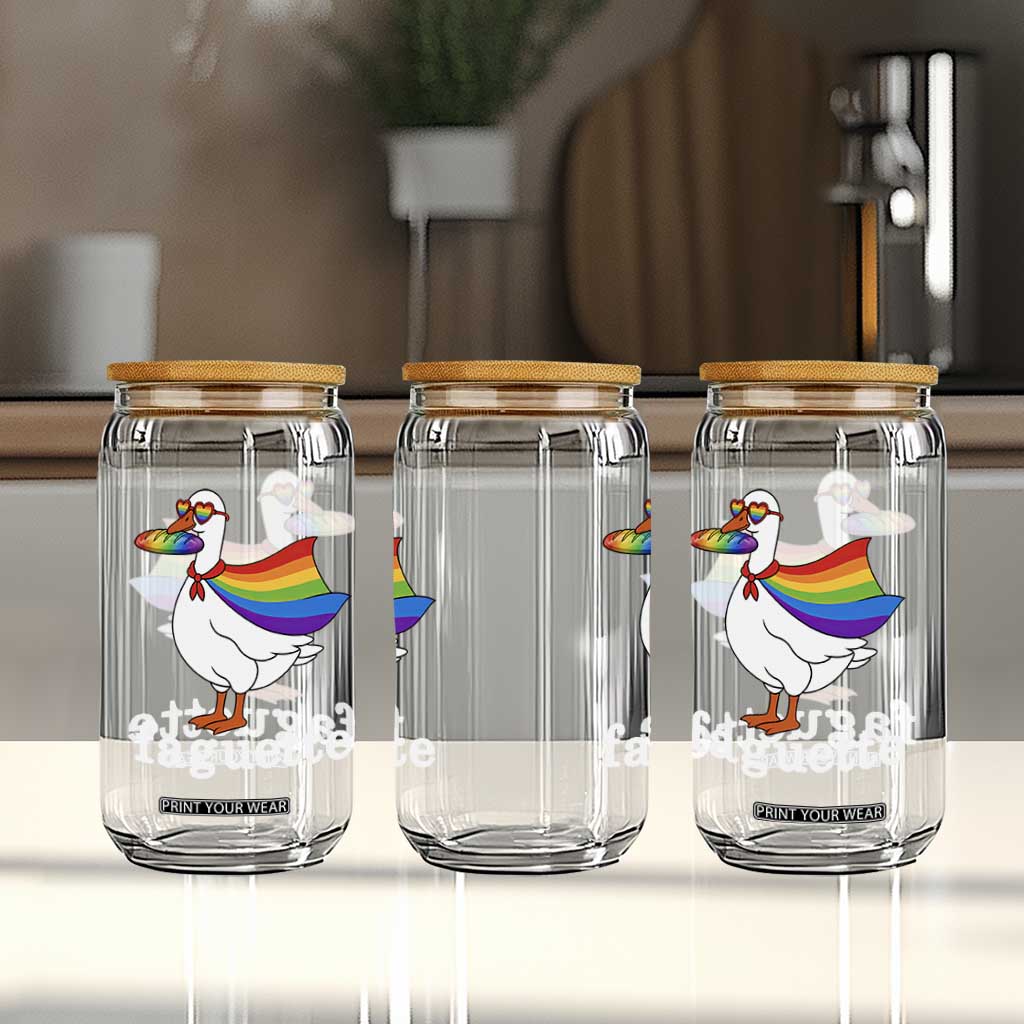 Faguette LGBTQ Glass Can Funny Pride Goose Rainbow TS14 Print Your Wear