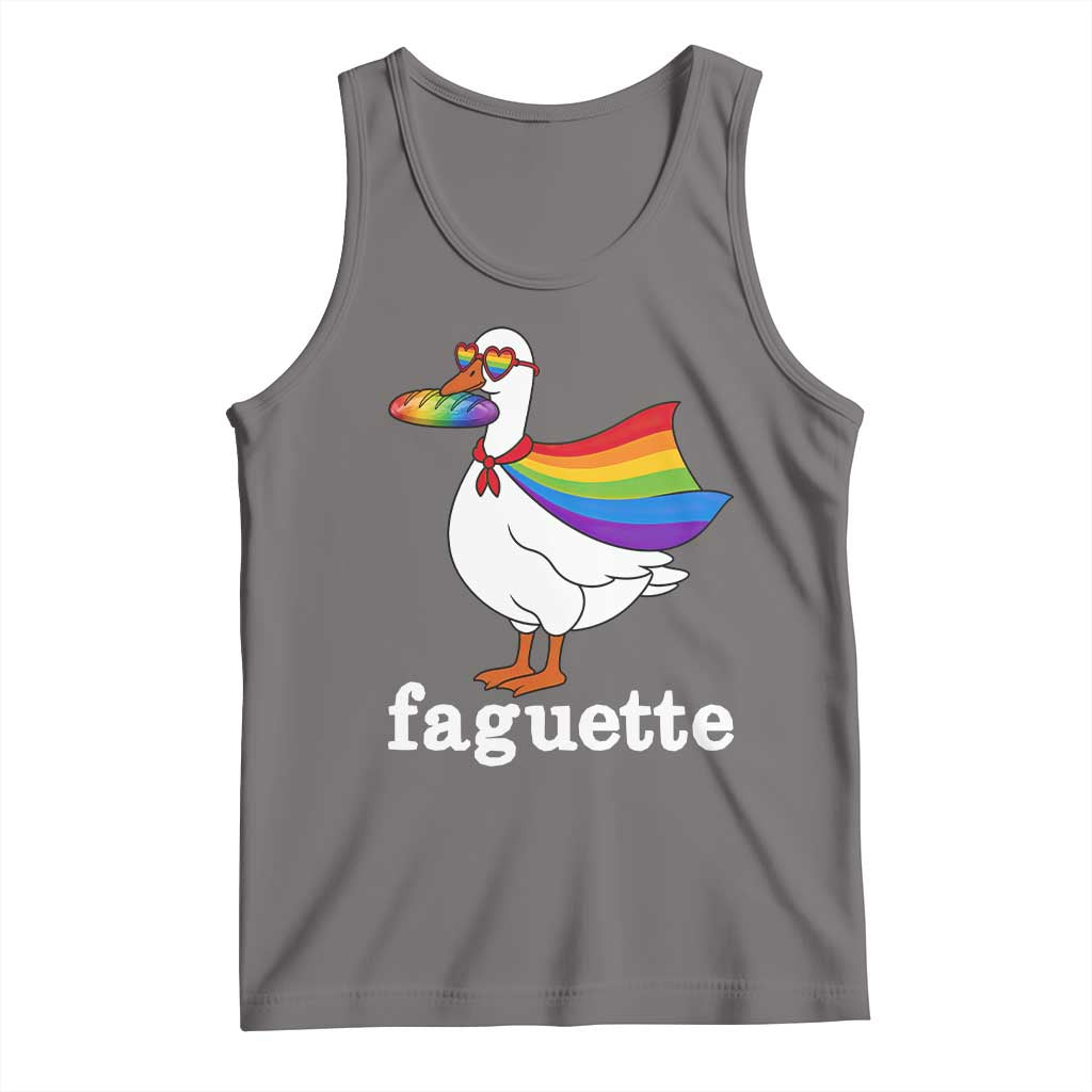 Faguette LGBTQ Tank Top Funny Pride Goose Rainbow TS14 Deep Heather Print Your Wear