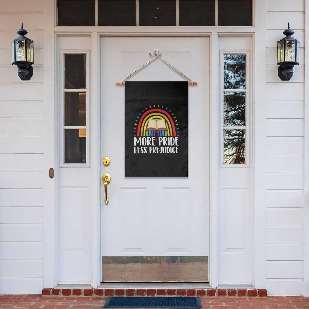 More Pride Less Prejudice Garden Flag LGBTQ Pride Month Book Lover TS14 Print Your Wear