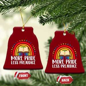 More Pride Less Prejudice Ceramic Ornament LGBTQ Pride Month Book Lover TS14 Print Your Wear