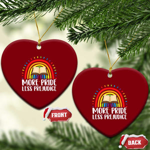 More Pride Less Prejudice Ceramic Ornament LGBTQ Pride Month Book Lover TS14 Print Your Wear