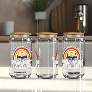 More Pride Less Prejudice Glass Can LGBTQ Pride Month Book Lover TS14 Print Your Wear