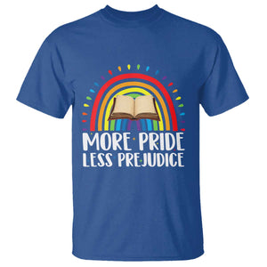 More Pride Less Prejudice T Shirt LGBTQ Pride Month Book Lover TS14 Royal Blue Print Your Wear