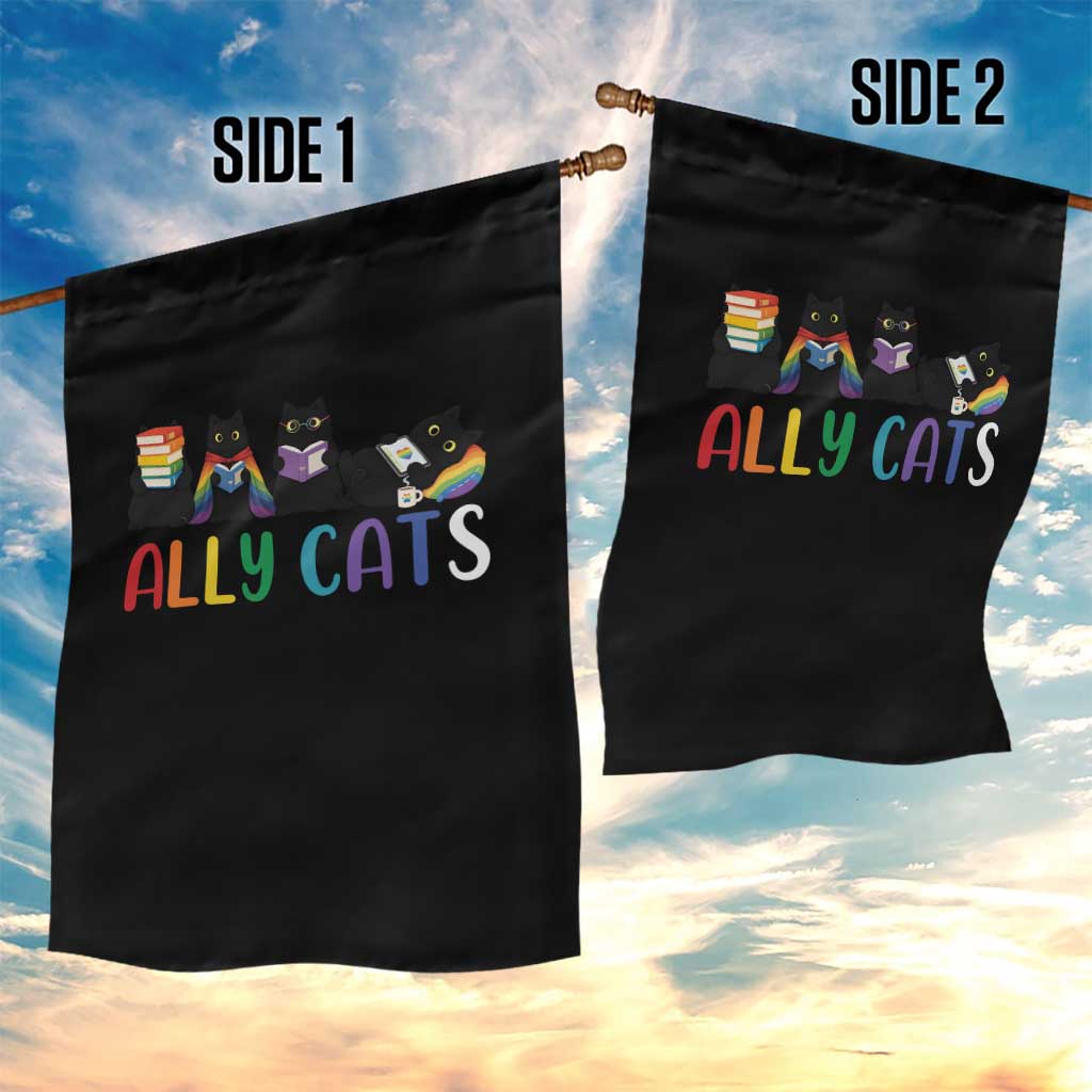 Rainbow Pride Ally Cats Garden Flag LGBTQ Inclusion Cat Lover Gift TS14 Print Your Wear