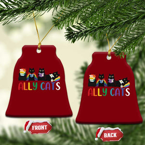 Rainbow Pride Ally Cats Ceramic Ornament LGBTQ Inclusion Cat Lover Gift TS14 Print Your Wear