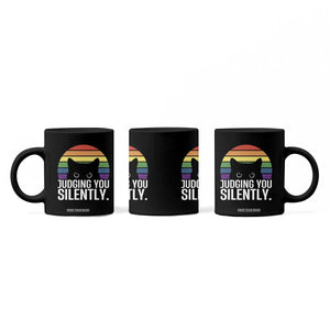 Rainbow Black Cat LGBT Pride Coffee Mug Judging You Silently TS14 Print Your Wear