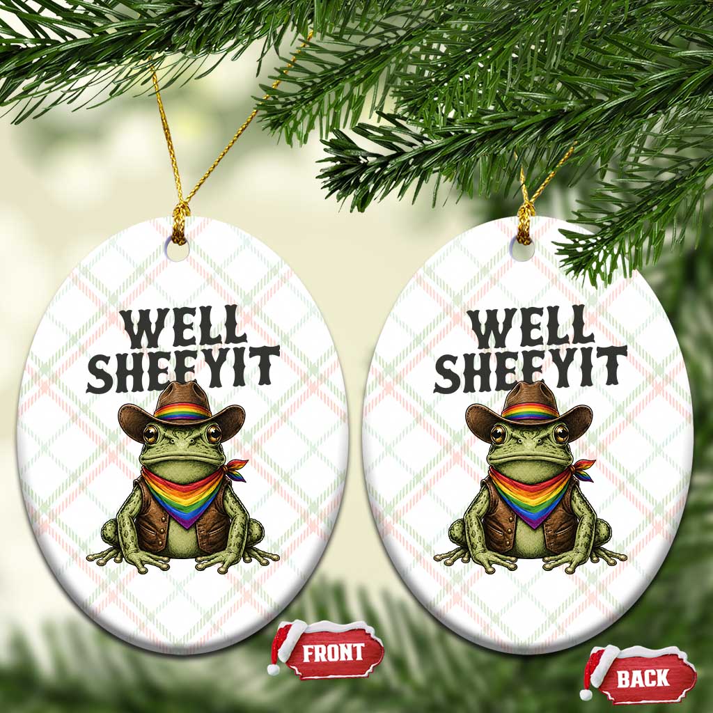 Pride Frog LGBT Rainbow Ceramic Ornament Well Sheeyit Country Western TS14 Print Your Wear